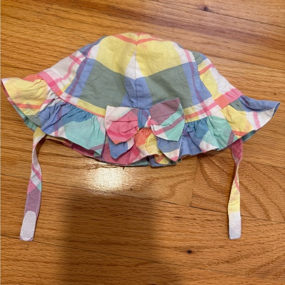 Tommy Bahama Pastel Checked 3 Piece Formal Dress, Bloomer and Hat Set 24 months - Picture 5 of 11